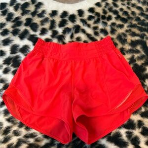 Lululemon Vibrant Red Athletic Shorts